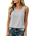 thumbnail image 6 of Wiyuqeen Loose Tank Tops for Women Polka Dot Sleeveless Shirts Crew Neck Summer Casual Vacation Lightweight Tees White XL, 6 of 10