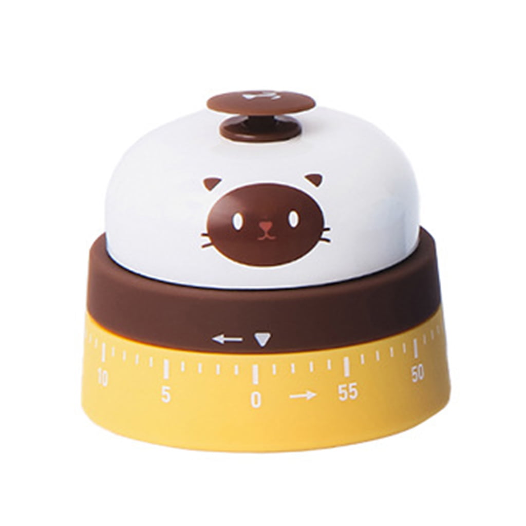 Yestune Cute Kitchen Timer Mechanical Reminder Call Bell Button 60 Minutes Countdown  Timer For Cooking Reading Baking Tool - Walmart.Com