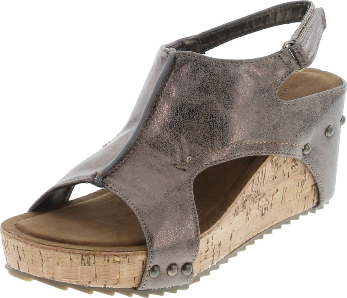 pierre dumas low wedge sandals