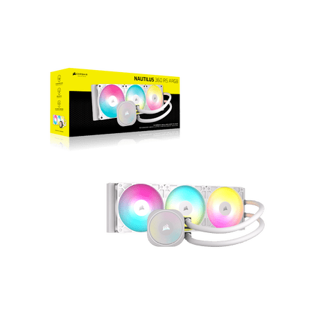 CORSAIR｜コルセア 水冷一体型CPUクーラー NAUTILUS 360 RS ARGB -White-(ホワイト) CW-9060095-WW 返品種別B