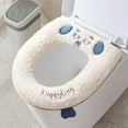 thumbnail image 4 of ZROBM Toilet Seat Covers, Toilet Seat Pad, Seat Cover Toilet, Toilet Seat Mats, Toilet Seat Cushion, Washable, Round, Waterproof, Thick, 4 of 6