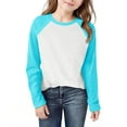 thumbnail image 7 of OGLCCG Kids Girls Long Sleeve Tunic Shirts Casual Crewneck Color Block Pullover Tee Loose Fit Lightweight Fall Blouses Tops 2-13 Years, 7 of 7