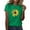 Green, variant on Sexlip Womens Short Sleeve Blouse Sunflower Print Crew Neck Loose Sleeve Soft Fabric Relaxed Silhouette for Daily Outfits Red L