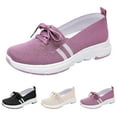 thumbnail image 5 of Womens Slip on Walking Shoes Spring Comfortable Breathable Lace up Mesh Golf Driving Nursing Sneakers, 5 of 7