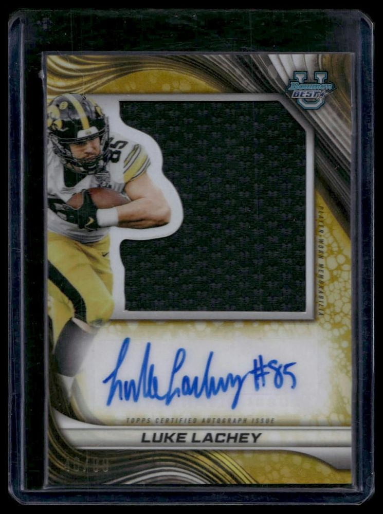 2024 Bowman University Best Luke Lachey #PJA-LL Prospect Jumbo Relic Autographs Second Honor Roll SN,MEM,AU