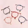 thumbnail image 1 of 2pcs Feng Shui Chanceux Céramique Chat Bonne Chance Richesse Couple Bracelet Perlé Réglable Corde Fil d'Aiguillon avec Cloche Richesse Fortune Riche Symbole d'Argent pour les Femmes Filles Bijoux d'Amitié, Vert, 1 of 4