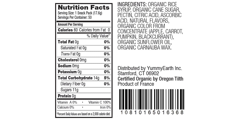 YumEarth Organic Fruit Snacks Tropical Bulk Candy, 31 oz, 50 Ct