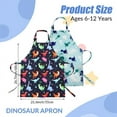 thumbnail image 2 of Qweryboo 2PCS Kids Aprons, Kids Art Aprons with Blue Dinosaur Print, with Adjustable Strap and Front Pocket for Toddlers Cooking Baking Gardening Art and Craft, 2 of 7