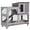 Gray, variant on Aivituvin Rabbit Playpen, 48" Indoor Small Animal Exercise Pen with Waterproof Mat & Door, Metal C&C Cage for Rabbits, Guinea Pigs, Hedgehogs & Chinchillas