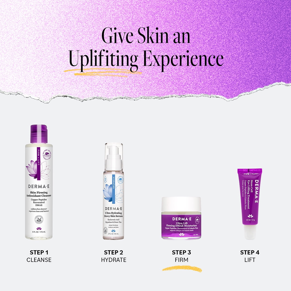 Derma E Ultra Lift Firming DMAE Moisturizer with Copper Peptides & Resveratrol, 2 oz
