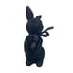 thumbnail image 3 of Figura de conejo flocado con lazo, centro de mesa de primavera suave, figura de conejo negro, 3 of 9