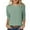 Light Green, variant on Womens Tops Trendy 3/4 Sleeve T Shirt Crewneck Print Blouses,Light Green,M