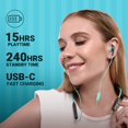 thumbnail image 3 of Auriculares Bluetooth tipo Banda para el Cuello 233621 Wave con 15 Horas de Reproducción, 3 of 9