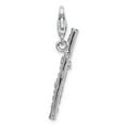 thumbnail image 3 of 925 Sterling Silver RH Polished Flute With Lobster Clasp Charm Pendant; for Adults and Teens; for Women and Men, 3 of 3