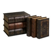 Set of 6 Ancient Decorative Table Top Weathered Book Accents