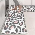 thumbnail image 2 of Kitchen Rugs Sets Of 2,White and Pink Of Leopard Print Anti Fatigue Kitchen Mat Rugs Non Slip Washable,Decorative Kitchen Floor Mats for Kitchen,Sink,Laundry,17"X47", 2 of 5