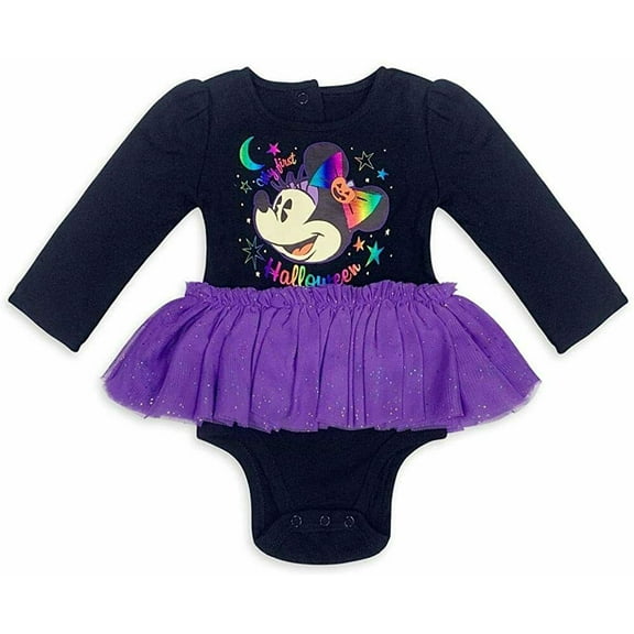 Disney Store Minnie Mouse 1st Halloween Baby Bodysuit with Tutu Size 3 6 Months