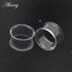 thumbnail image 1 of 2 uds., blanco, negro, acrílico transparente, tapón para túnel de oreja, medidores de oreja, Piercing, doble sillín curvo, expansor, joyería para el cuerpo Tan Jianjun unisex, 1 of 2