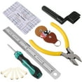 thumbnail image 3 of 26 PCS Guitar Repairing Tool Kit with Carry Bag Maintenance Cleaning Tool Kit for Ukulele Bass Electric Guitar Gift for String Instrument Enthusiast, 3 of 7