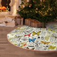 thumbnail image 5 of Xecao Insects And Medicinal Herbs Pattern Christmas Tree Skirt Holiday Part Decorations for Christmas Tree, Farmhouse Christmas Decor Xmas Holiday Home Party Decorations-36", 5 of 6