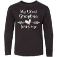 thumbnail image 3 of Inktastic My Great Grandma Loves Me- Heart Great Grandchild Long Sleeve Youth T-Shirt, 3 of 5