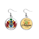 thumbnail image 1 of Gambia África emblema nacional Pendiente del lóbulo de la joyería del pendiente de la hoja del otoño Unbranded M, 1 of 3