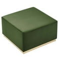 thumbnail image 4 of Accent Chair Ottoman, Green, Velvet, French Living Lounge Cafe Lobby Hospitality Restaurant, Modern Contemporary Boutique HB36581, 4 of 9