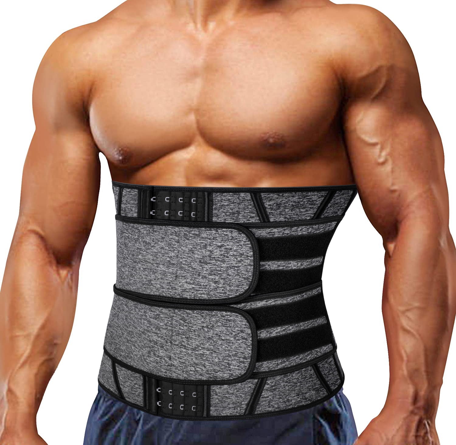 COMFREE Neoprene Sauna Waist Trainer Corset Sweat Belt for Men Weight ...