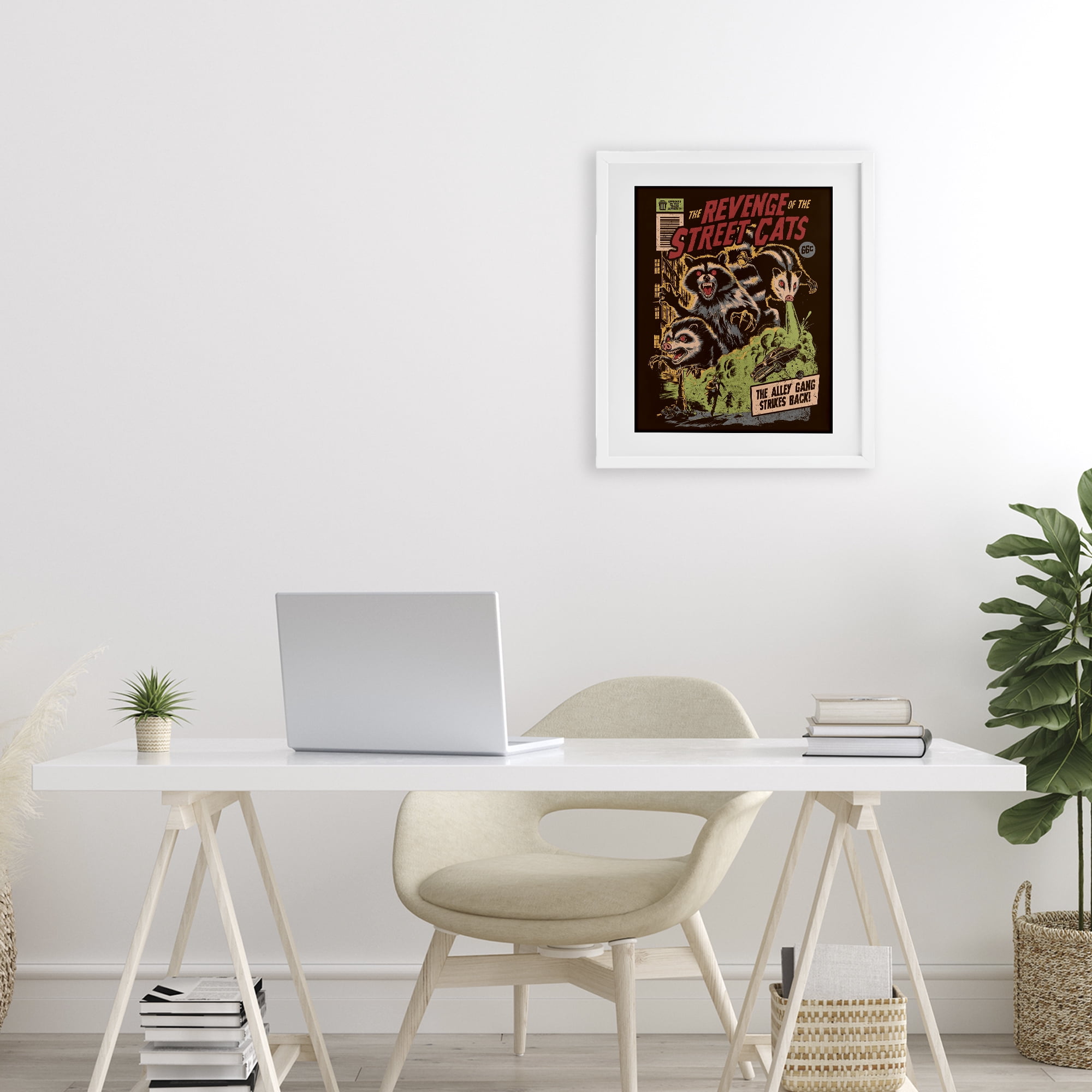 Stupell Industries Revenge Of Street Cats White Framed Print Under Glass, design by EduEly Designs