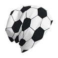 thumbnail image 6 of Rocae Soccer Ball for Beanies Hats for Men Women Warm Chunky Knit Hats Winter Adult Milk Silk Knitted Beanie, 6 of 7