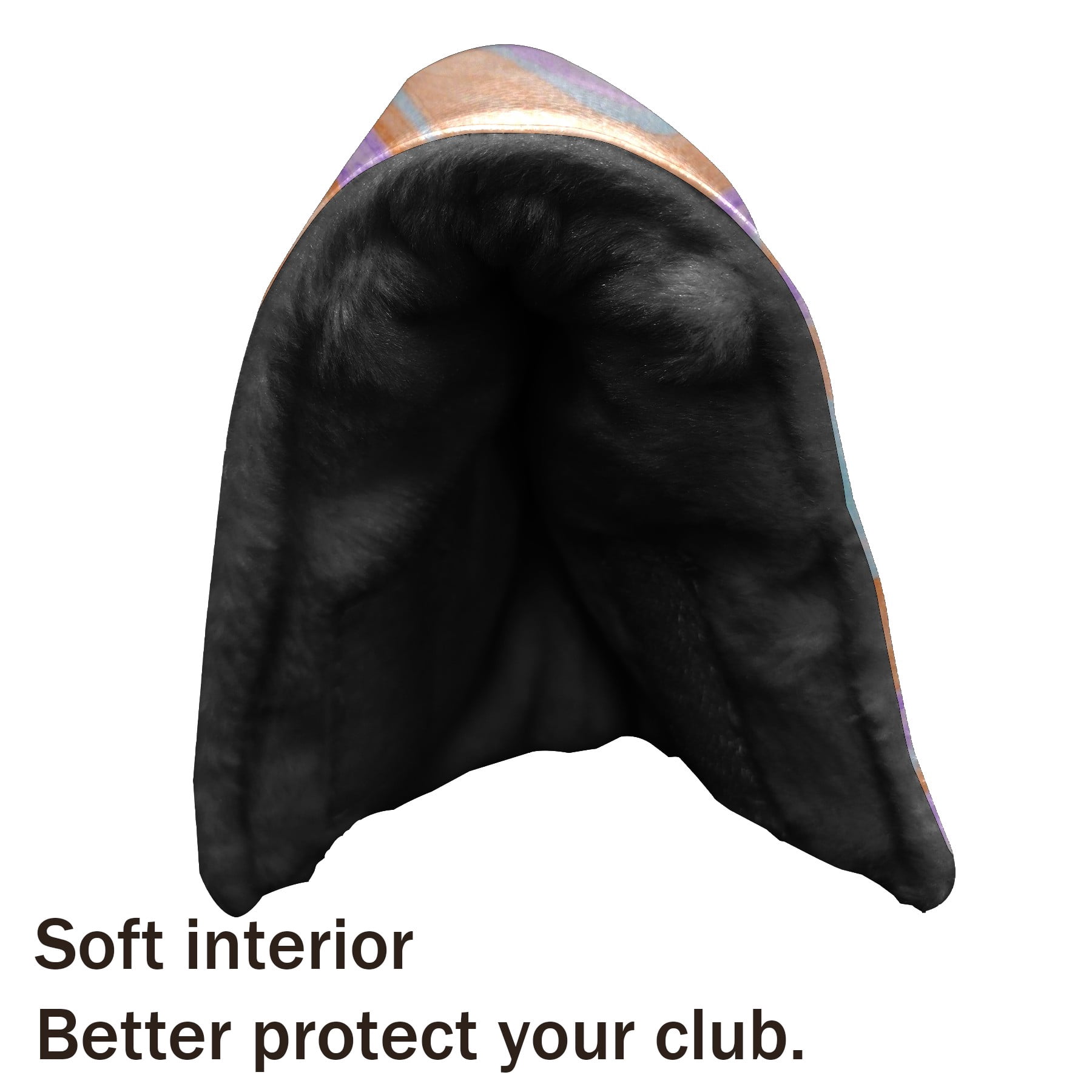 Golf Club Head Cover | Leather Golf Club Putte Headcover , Waterproof Golf Club Head Cover Set Driver Headcovers for Golf Clubs Men Women Rainbow Swirl Vein