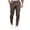 Coffee, variant on Solid Color Men Casual Pencil Pants Long Trousers