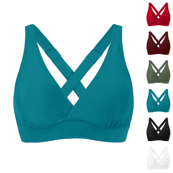 Bigetiay Womens Bikini Top Sporty Adjustable Wide Straps Bathing Suit Top Minimalist Swimwear Top No Bottom, Size S