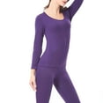 thumbnail image 2 of Women Autumn Winter Warm Blouse Top Long Pants Thermal Underwear Set Outfit, 2 of 8