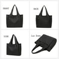 thumbnail image 2 of Tote Bag for Women,Large Tote Bag with Compartments and Multiple Pockets,Quilted Shoulder Bag for Travel Work Sports, 2 of 5