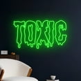thumbnail image 2 of Handmadetneonsign Dripping Toxic Led Sign, Melting Toxic Neon Light, Toxic Neon Sign, Name Light, 2 of 5