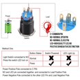 thumbnail image 4 of Interruptor de Arranque del Motor, Botón Pulsador de 12 V, Botón de Arranque de Encendido del Automóvil A Prueba de Agua, 19 mm, 4 of 7