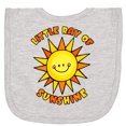 thumbnail image 2 of Inktastic Little Ray of Sunshine Cute Smiling Yellow and Orange Sun Newborn Bib, 2 of 3