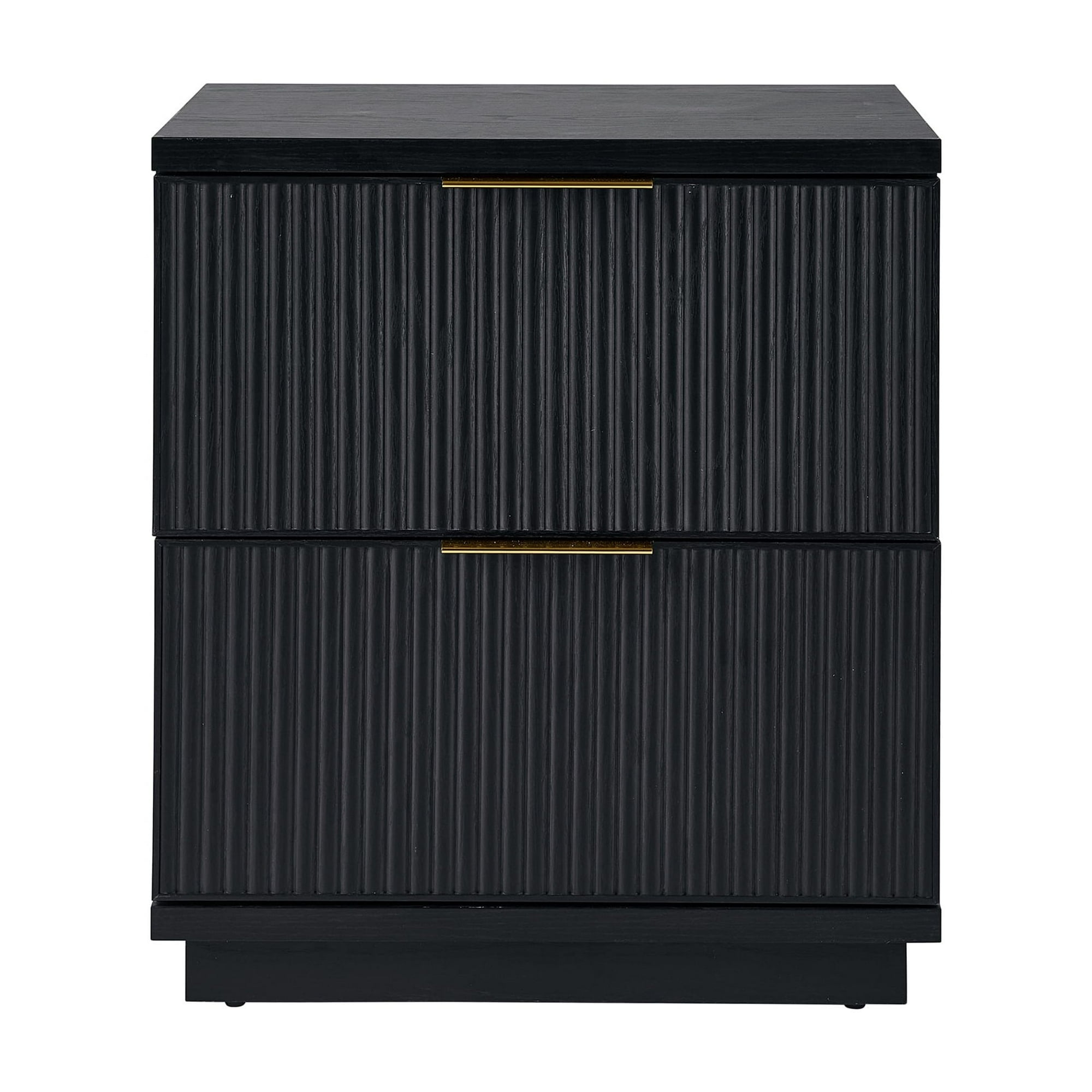 Better Homes & Gardens Lillian 4 Drawer Dresser and 2 Nightstands Bedroom Set, Black Wood