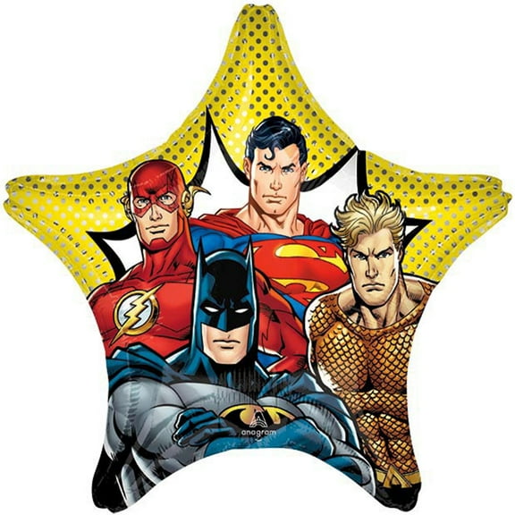 28 inch Justice League Anagram Foil Mylar Balloon - Party Supplies Decorations