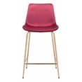 thumbnail image 3 of Tony Counter Chair Red & Gold, 3 of 4