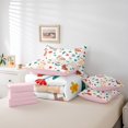 thumbnail image 5 of YST Rabbit 7Pcs Comforter Cartoon Rabbits Comforter Set Bed In A Bag Twin Size Colorful Flowers Leaves Bedding (1 Comforter, 1 Flat Sheet 1 Fitted Sheet 2 Pillowcases 2 Throw Pillow Covers), 5 of 5