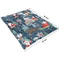thumbnail image 4 of Dark Blue Christmas Santa Pattern Blanket,Comfortable Soft Flannel Throw Blanket,All Season,Warm Lightweight Blankets for Sofa Bed Couch Living Room Chair,60"x80", 4 of 4
