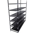 thumbnail image 5 of Shoe Storage, 10 Tiers Shoe Organizer, Non-woven Fabric Shoe Shelf Organizer, Heavy Duty Shoe Stand with Metal Tubes for Closet Dormitory Patio Cabinet Garage, 39" x 11" x 71", Black, Q4222, 5 of 10
