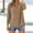 429503#Khaki, variant on Brown Womens Tops Loose Shirt Top Stand Solid Color Long Sleeve Lapel Collar Casual Women's Shirt Women's Shirts for Women