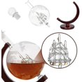 thumbnail image 5 of Decantador de Whisky LANNMXG Velero Mapa del Mundo Grabado, 5 of 5