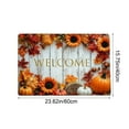 thumbnail image 3 of Fall Pumpkin Maple Leaves Floor Mat – Halloween Thanksgiving Decorative Rug for Entrance, Porch, Bathroom & Kitchen, 3 of 6