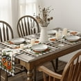 thumbnail image 7 of Pumpkin Bow Buffalo Plaid Fall Table Runner,Seasonal Autumn Kitchen Dining Table Decoration for Home Party Decor 13x72 Inch, 7 of 7