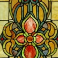 thumbnail image 2 of CHLOE Avalon Tiffany-glass Victorian Window Panel 18x25, 2 of 5