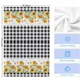 thumbnail image 5 of Sunflower Kitchen Towels Set of 2, Black White Buffalo Plaid Check Country Bee Soft Microfiber Dish Towels, Absorbent Quick-Dry Washable Dishcloths for Kitchen Cleaning, Drying Dishes, 18x28 Inches, 5 of 9